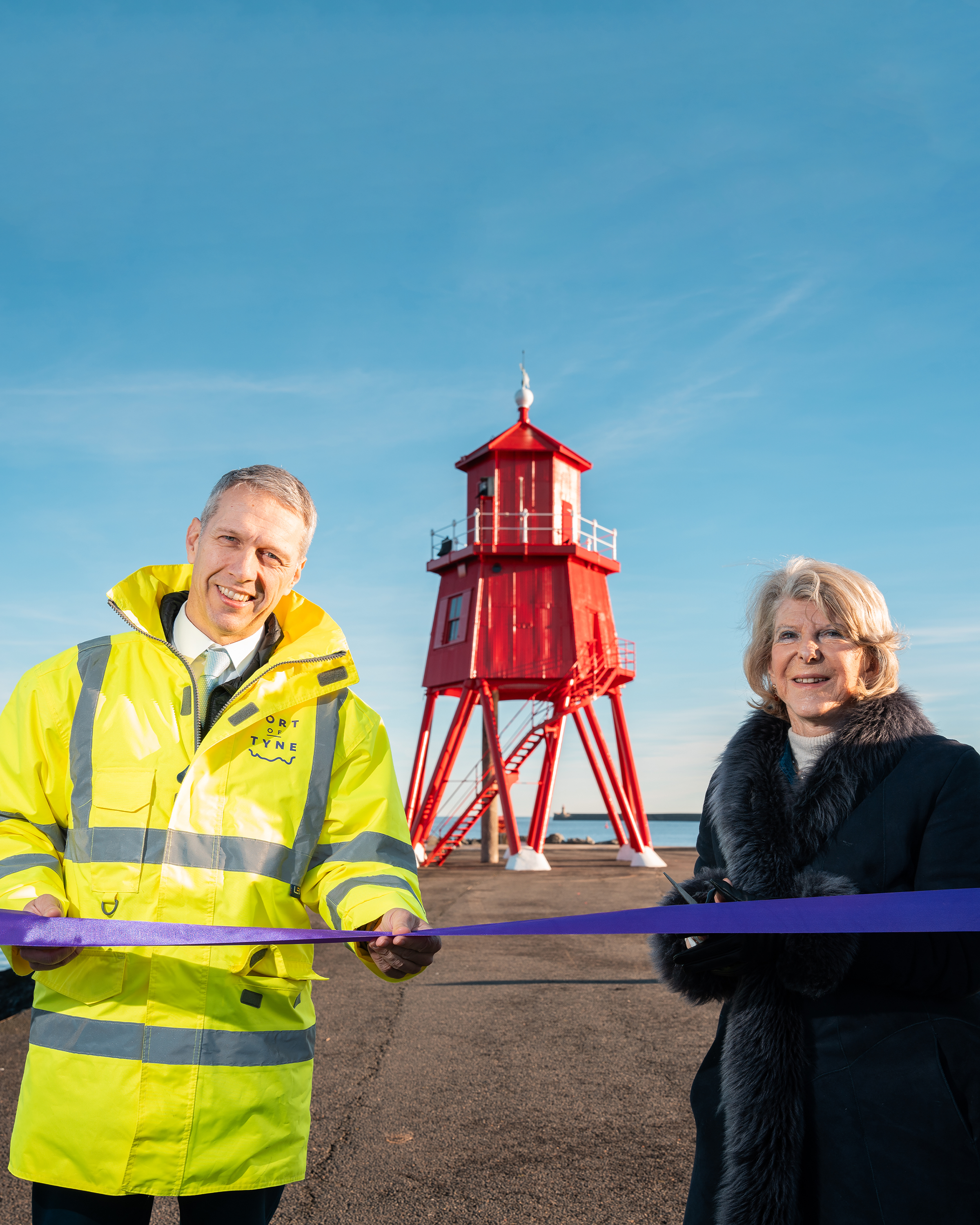 Dame Margaret Barbour at the Groyne, South Shields