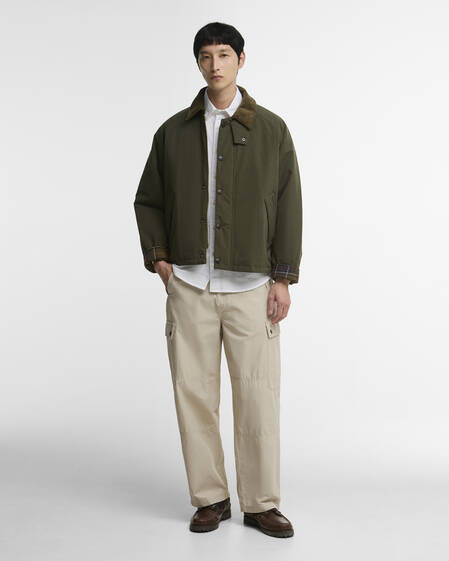 Oversized Padded Transport Jacket Olive
