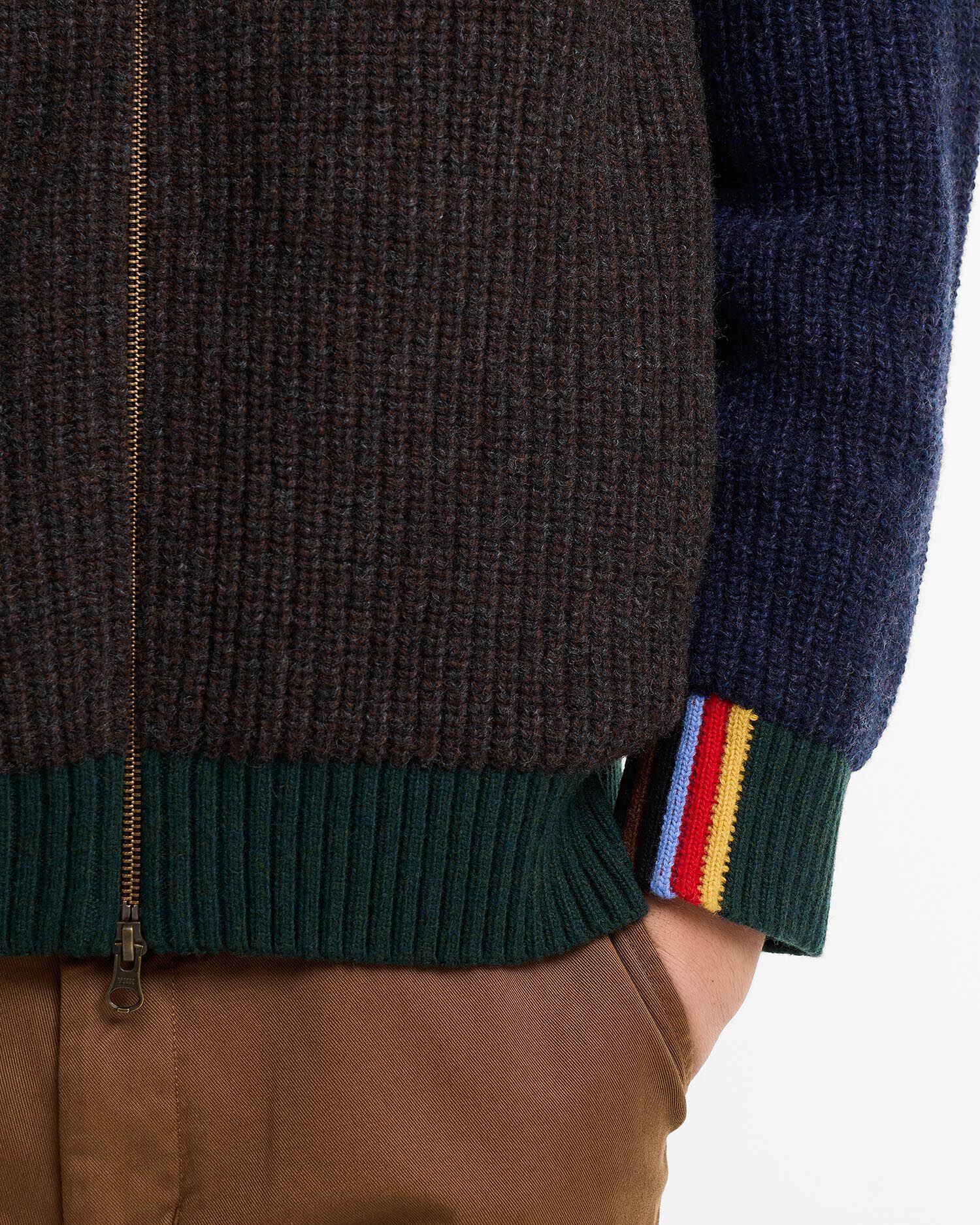 Paul Smith Loves Barbour Wollstrickjacke Gamefair Russet