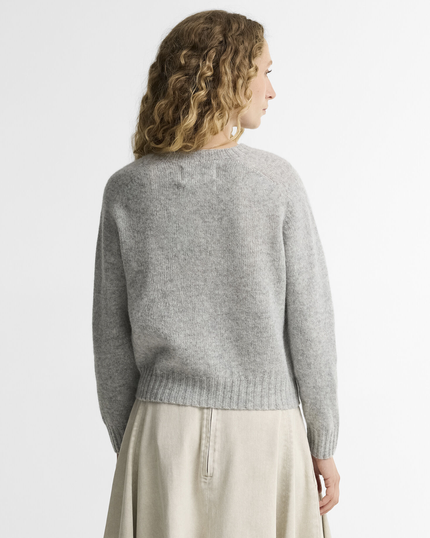 Barbour Wollpullover Scottish Made Dawn Rundhalsausschnitt Light Grey Marl