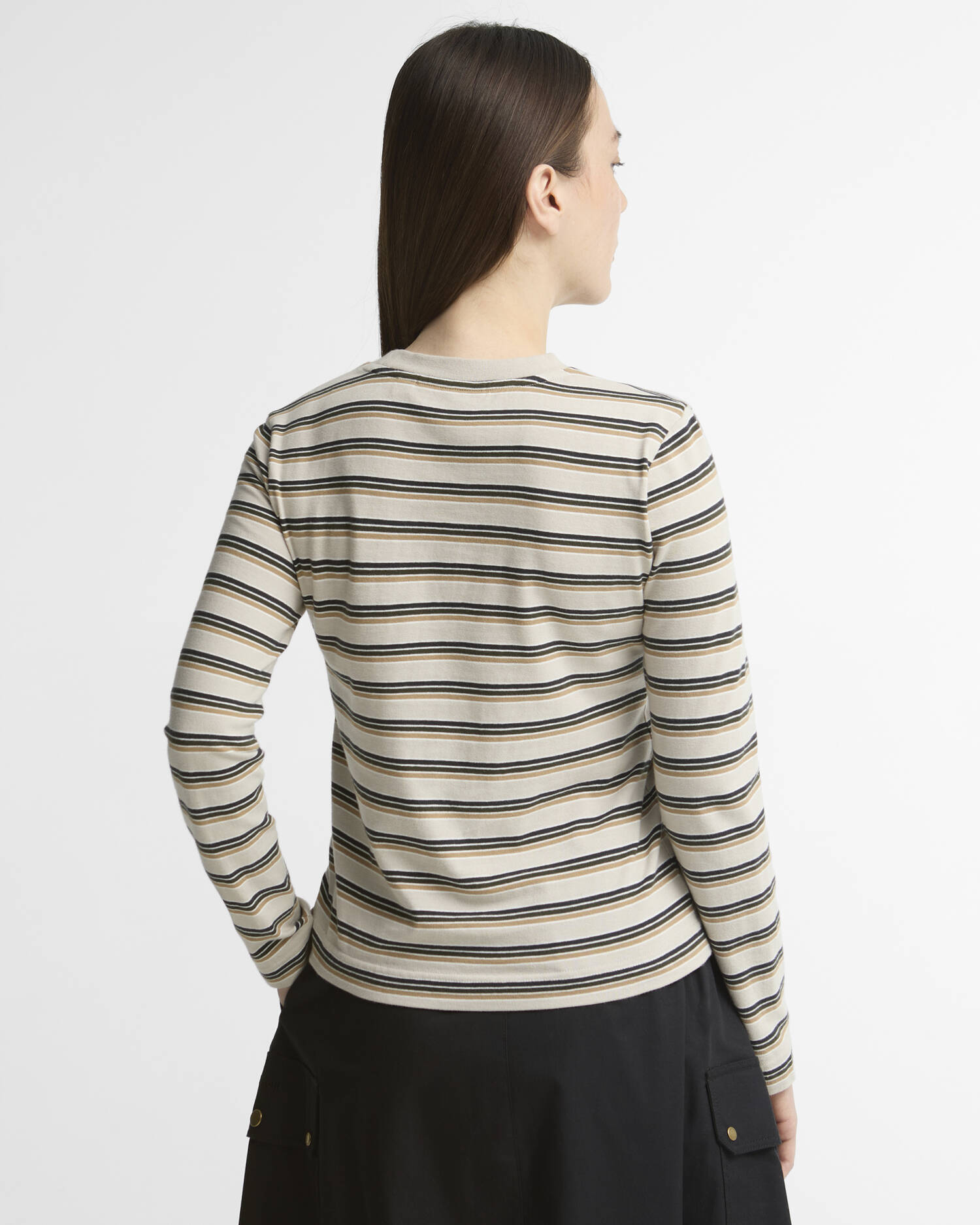 Marena Striped Long-Sleeved T-Shirt Sage Multi image number 2