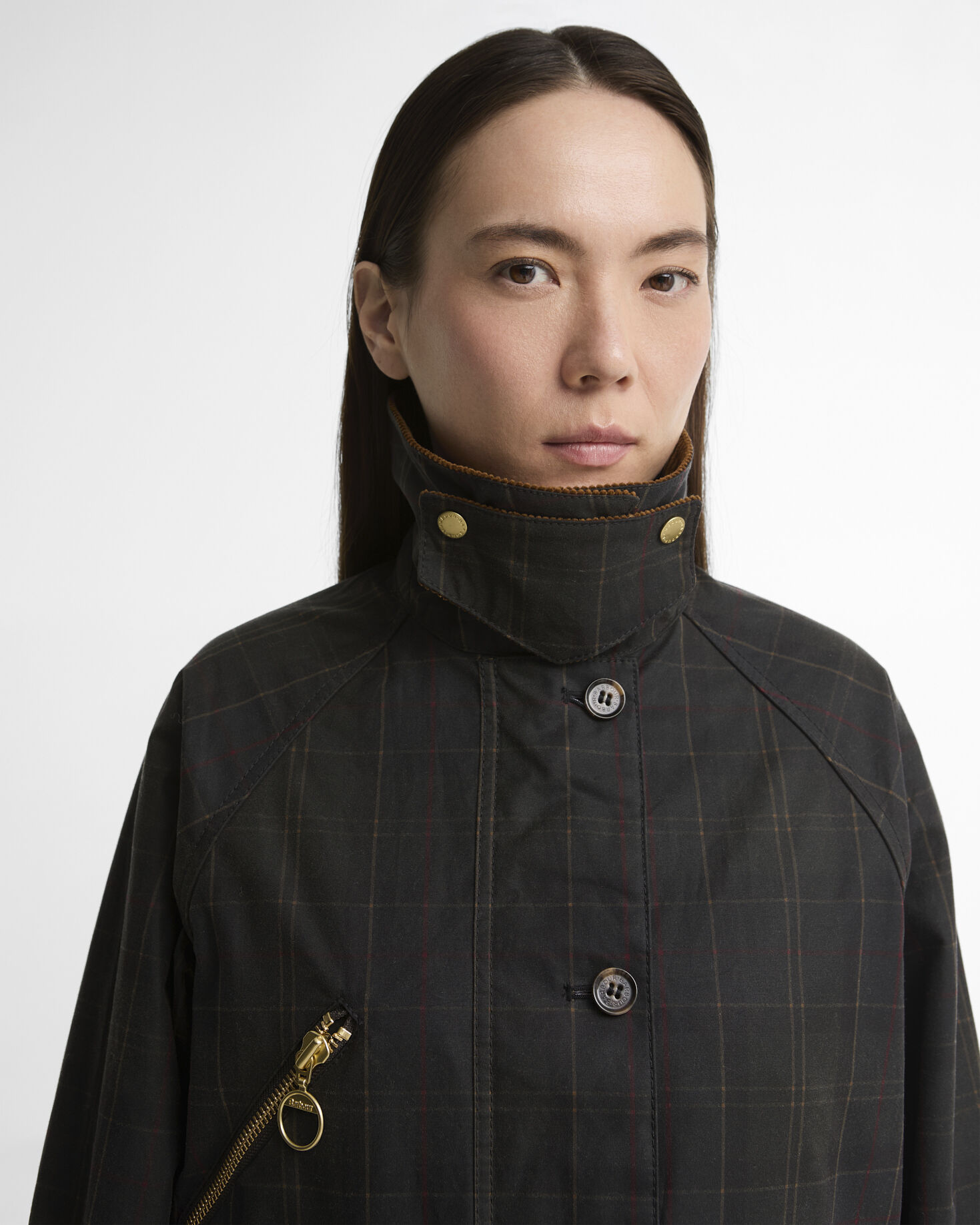 Giacca cerata Marena con motivo a quadri Classic Tartan
