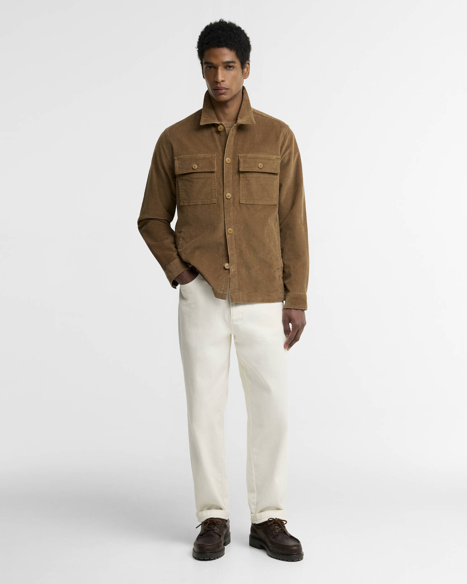 Barbour Cordovershirt Tartan Trimmed Sandstone image number 1