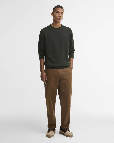 Pima Cotton Crew Neck Jumper Sage