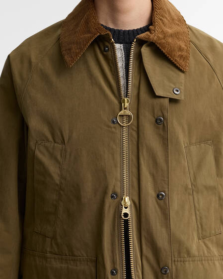 Peached Oversized Bedale Casual Jacket Dark Sand