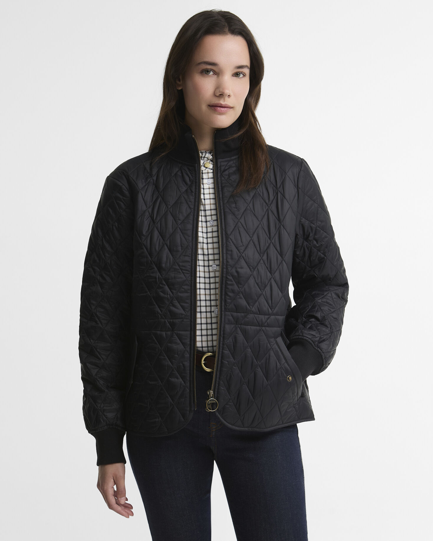 Barbour Steppjacke Hermione Black/Shadow Classic
