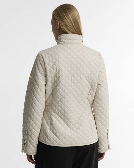 Binetto Faux-Leather Quilted Jacket Moonbeam