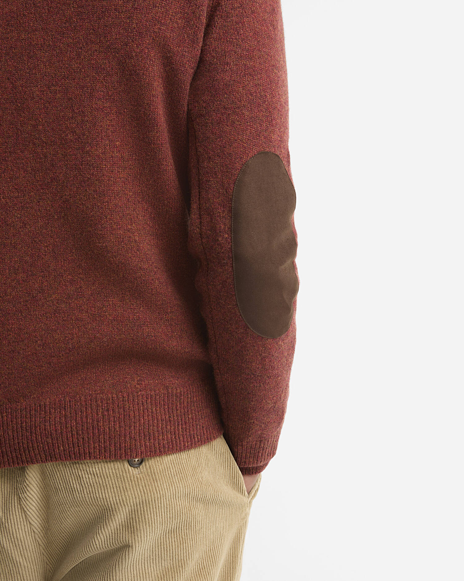 Essential Crew-Neck Jumper Russet image number 3