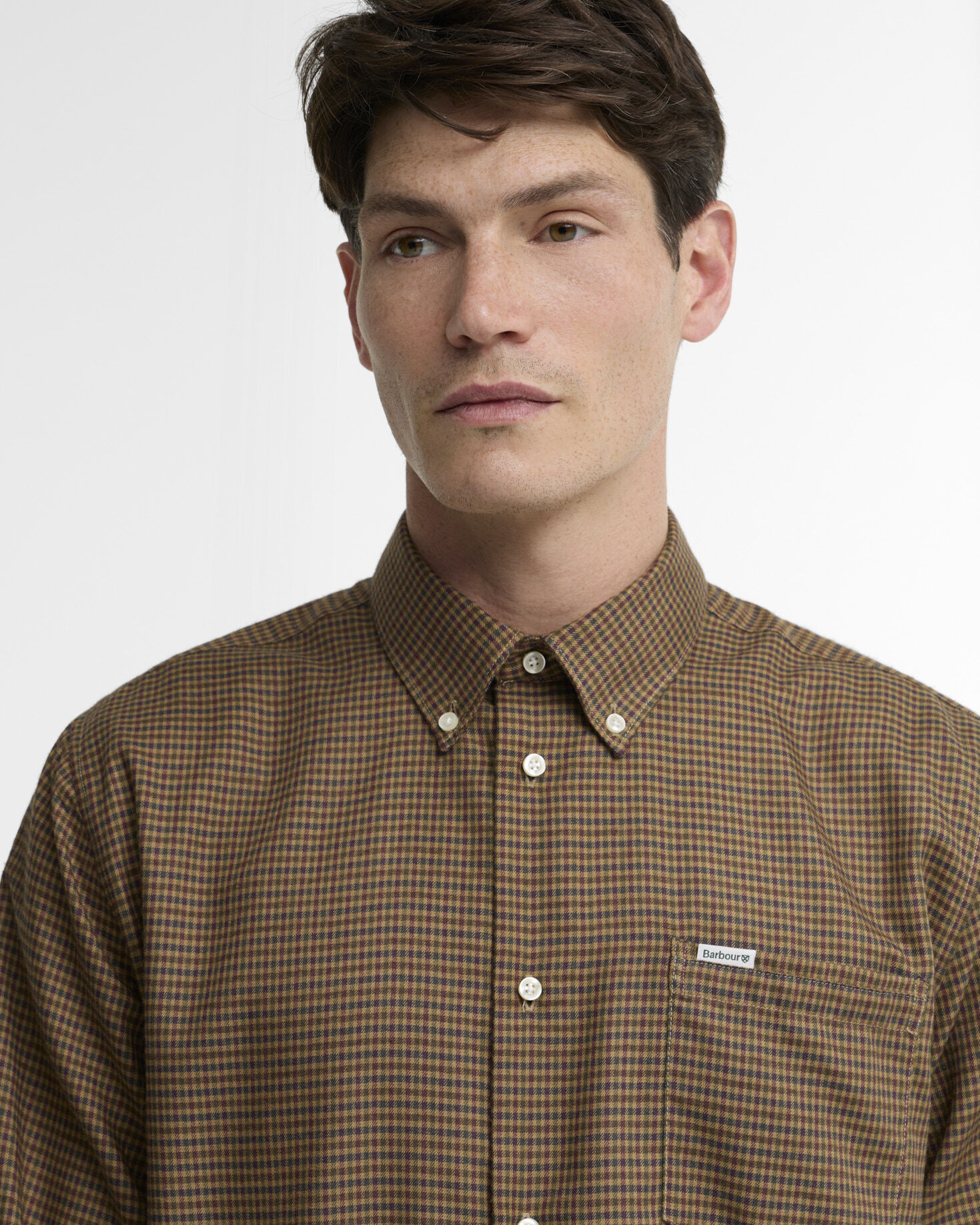 Barnard Thermo Weave Regular-Fit Shirt Olive