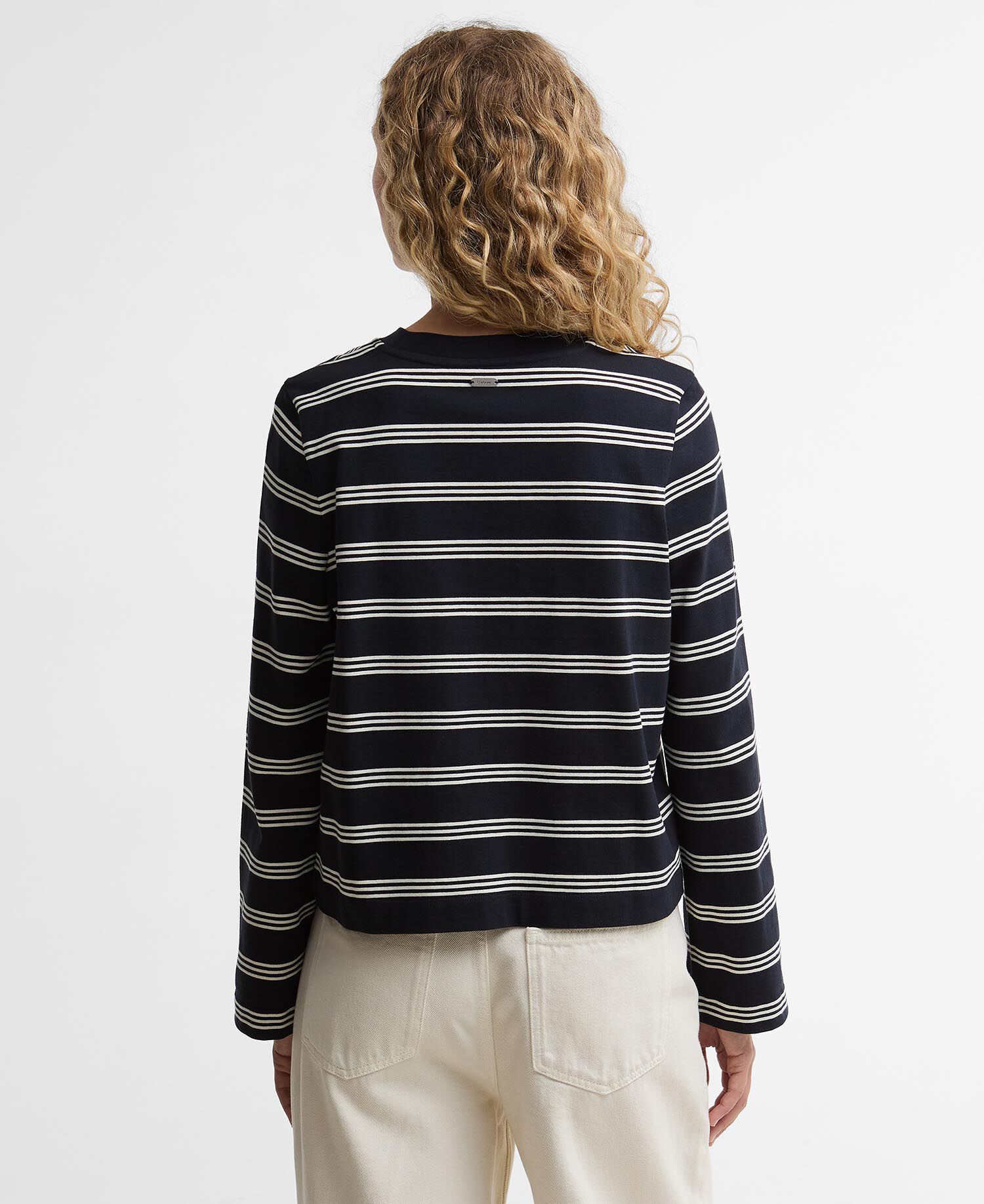 Dartmoor Striped Long-Sleeved T-Shirt Dark Navy/Original Ecru Stripe