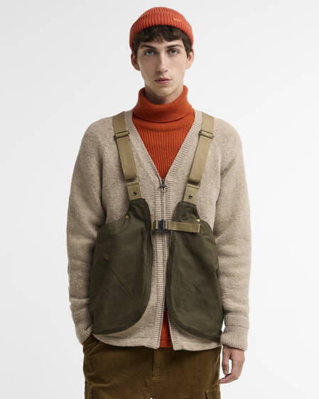 Barbour x Norbit Drywax Vest Khaki Brown