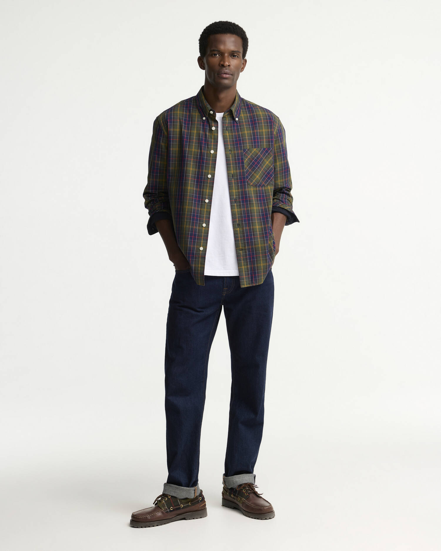 Erran Tartan Authentic-Fit Long-Sleeved Shirt Classic Tartan image number 1