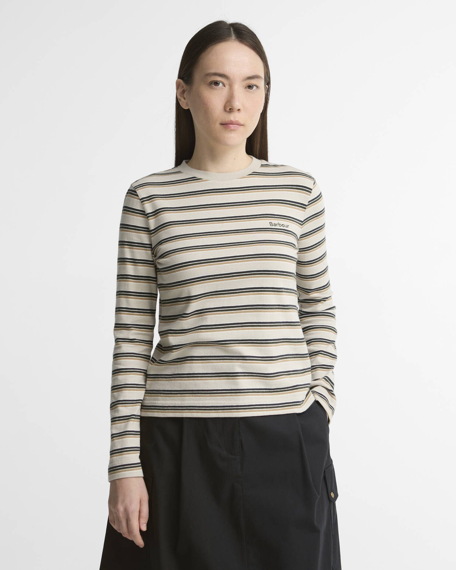 Marena Striped Long-Sleeved T-Shirt Sage Multi image number 0