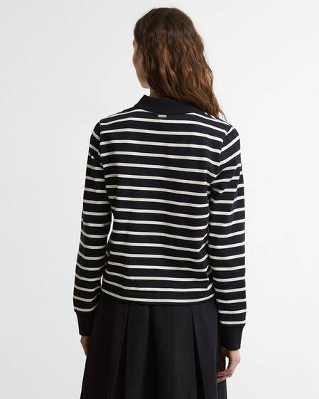 Camicia da rugby Ashwell con motivo a righe Dark Navy Stripe
