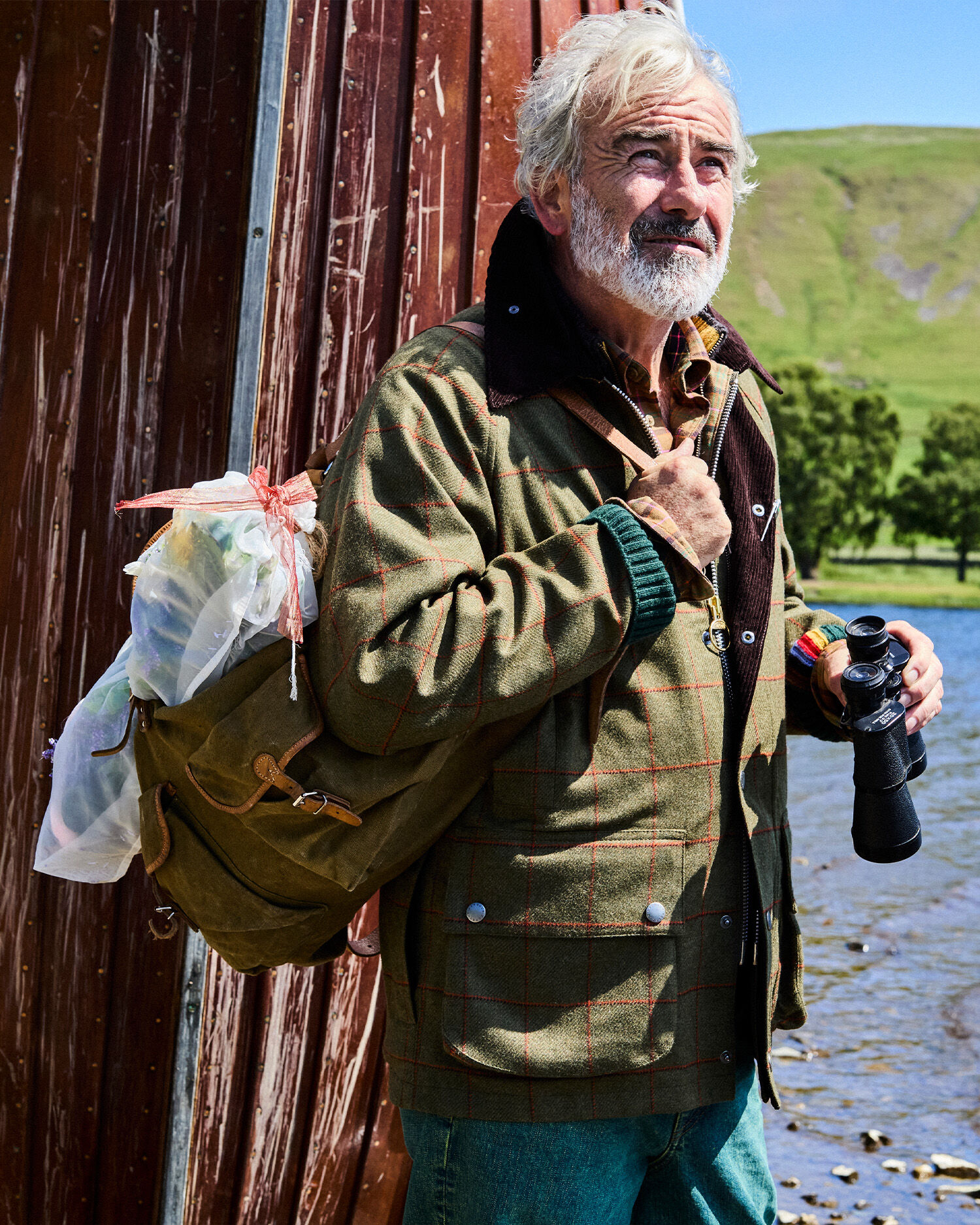 Paul Smith Loves Barbour Wolljacke Beaufort Olive Window Pane