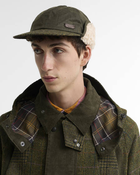 Barbour x Norbit Waxed Carpenter Cap Archive Olive