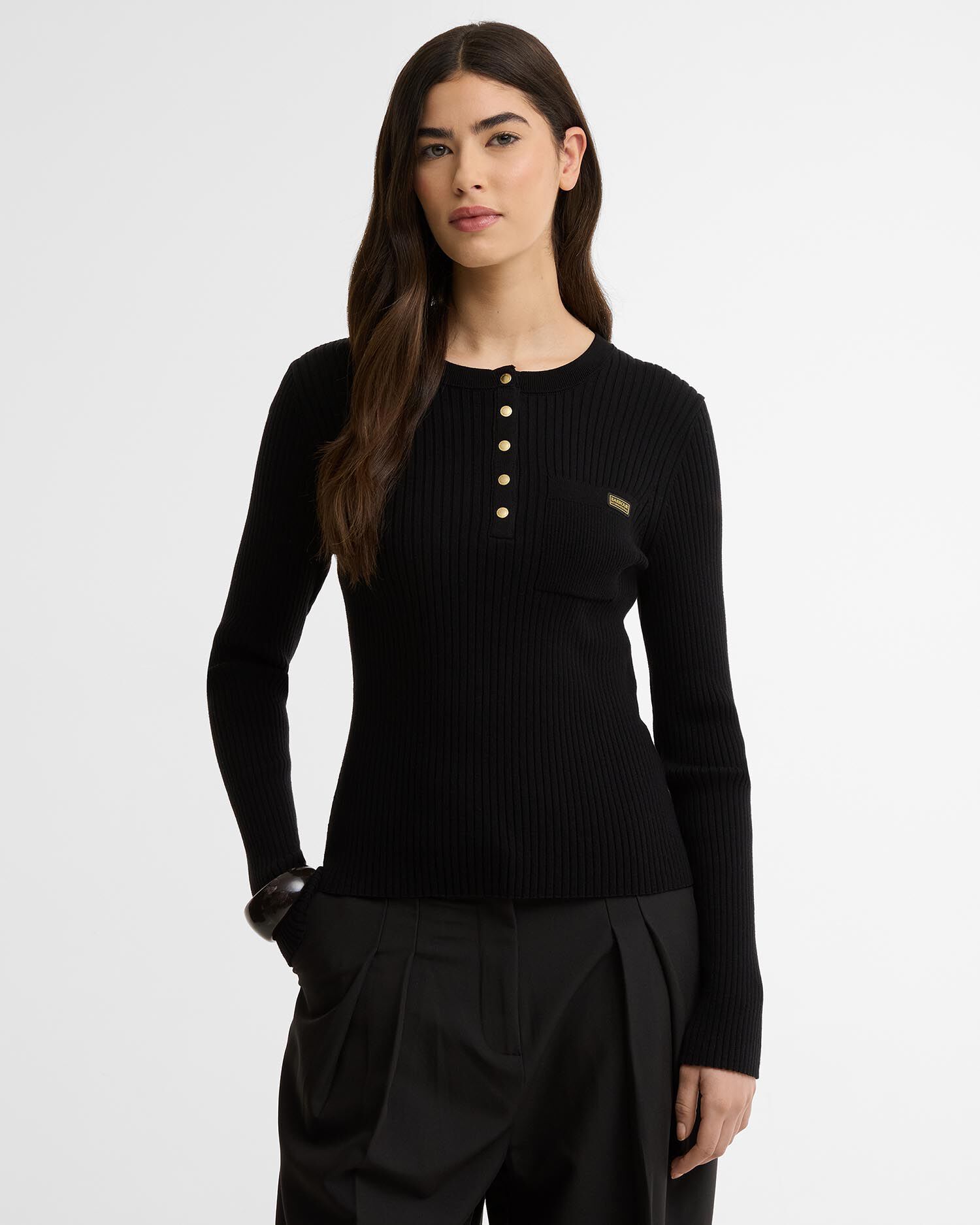 Pullover Kyla Rib-Knit Black