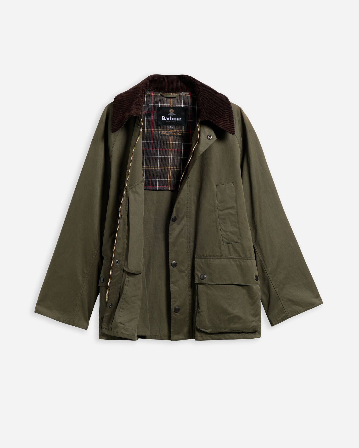 Peached Oversized Bedale Casual Jacket Sage image number 9