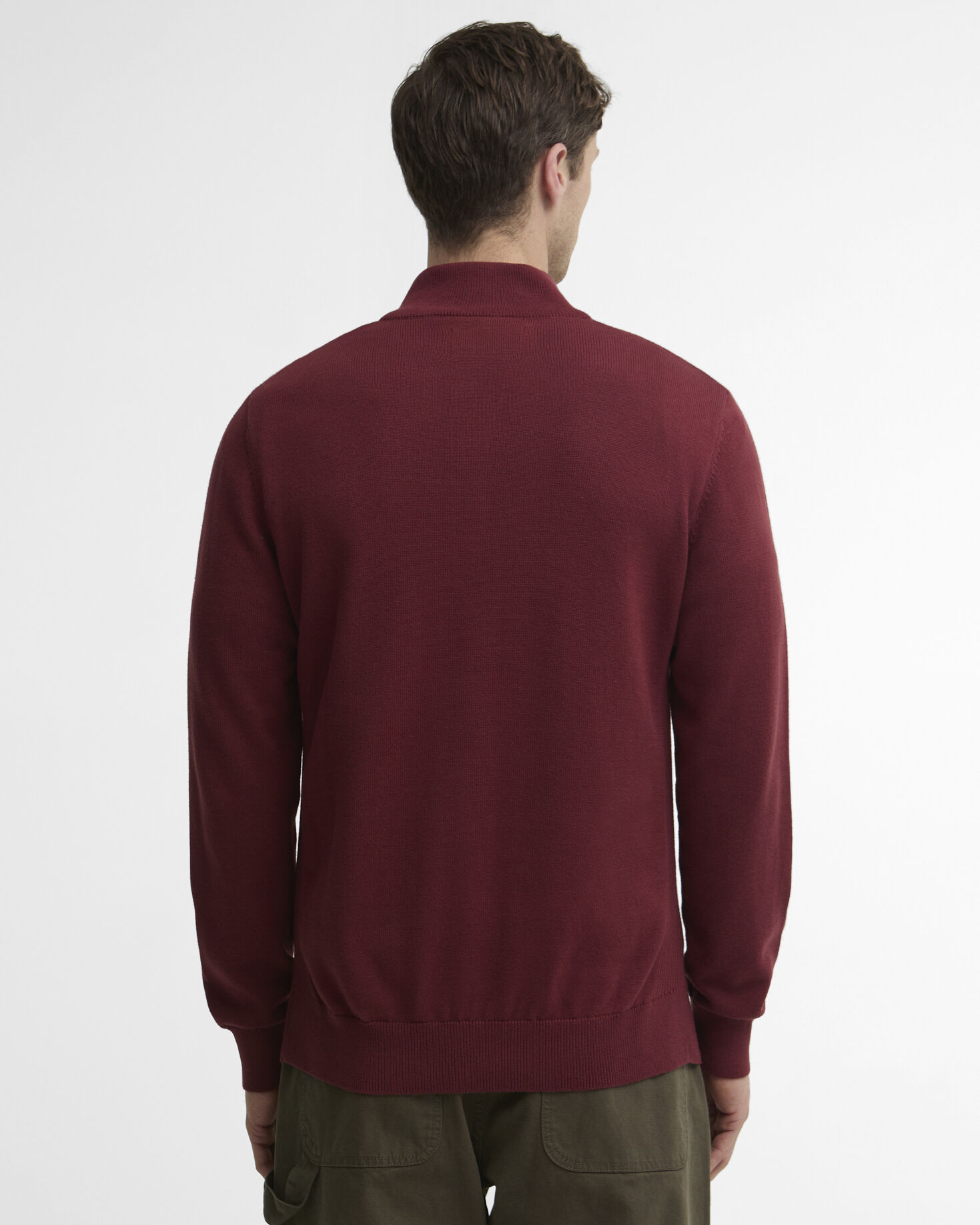 Cotton Quarter-Zip Jumper Russet