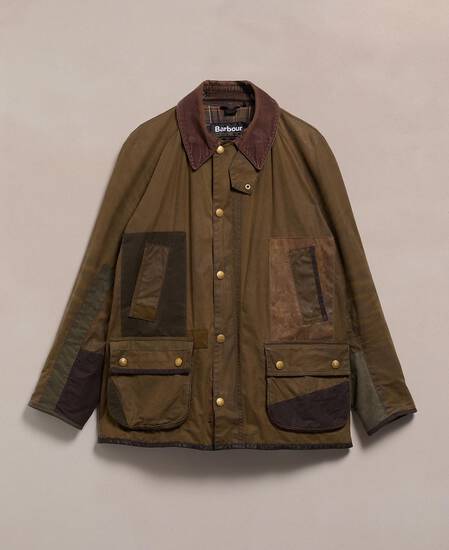 Barbour Re-loved Men's Ashby Waxed Jacket - Size L Olive