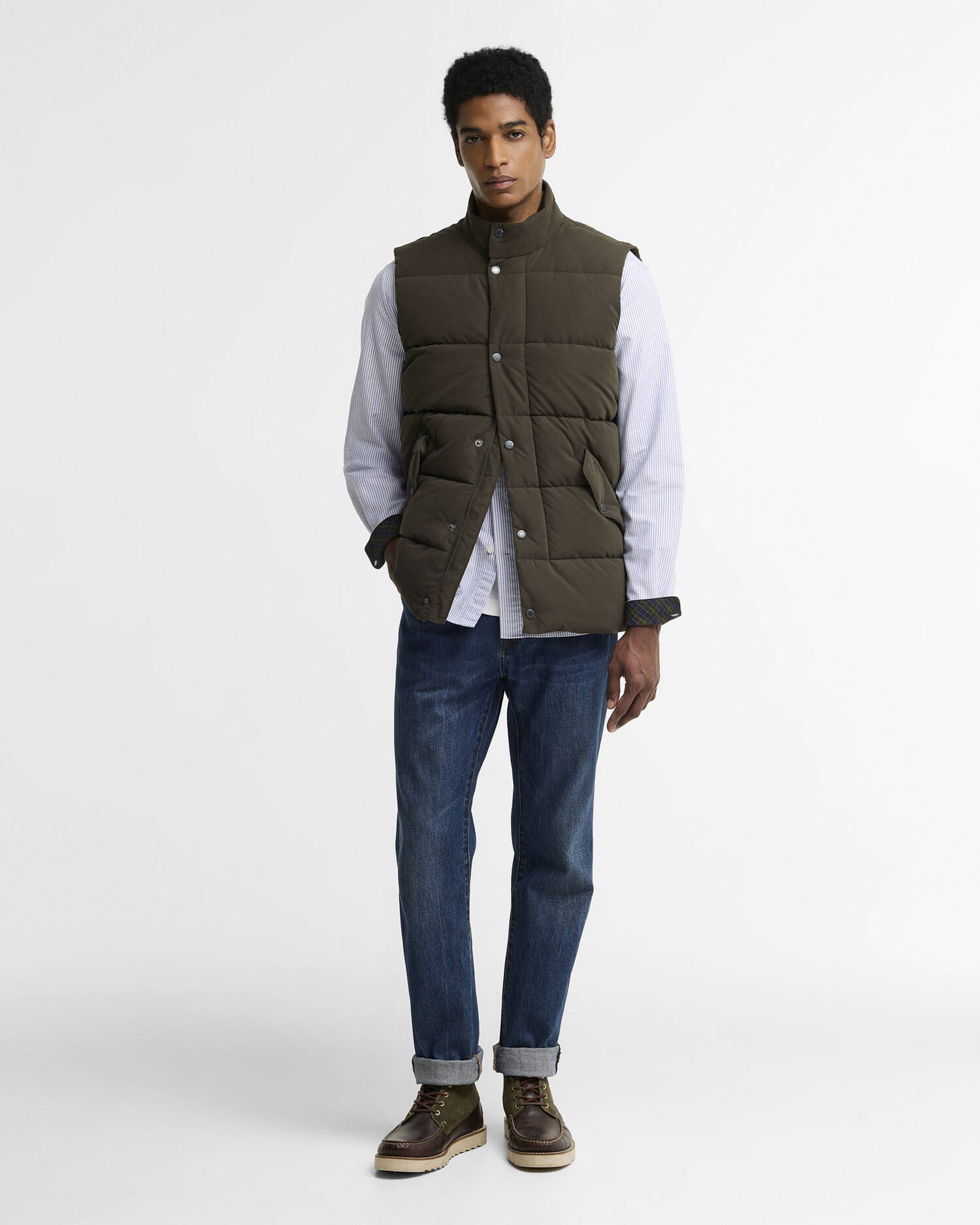 Powell Puffer Gilet Dark Sage image number 1