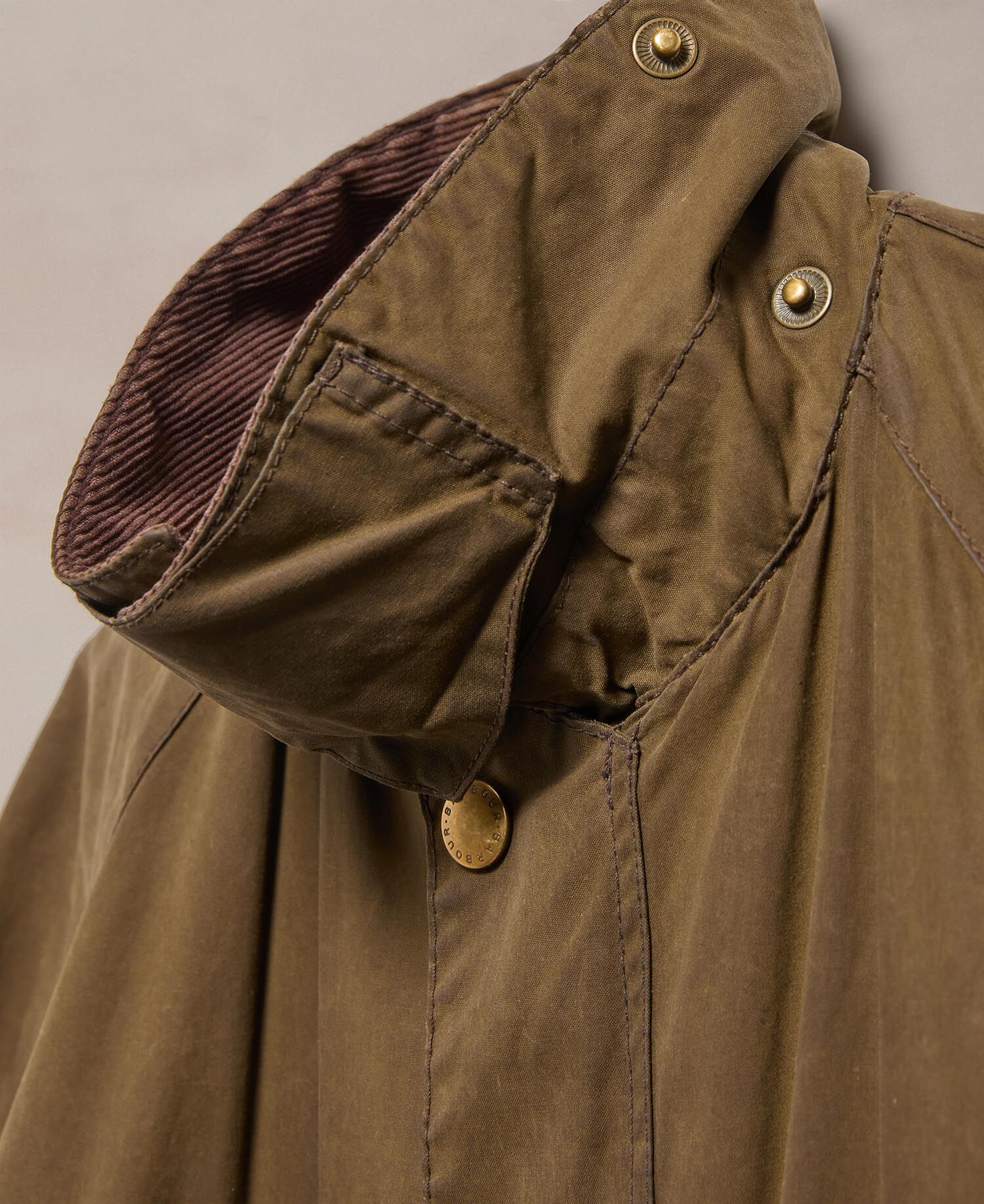 Barbour Re-loved Men's Ashby Waxed Jacket - Size L Olive