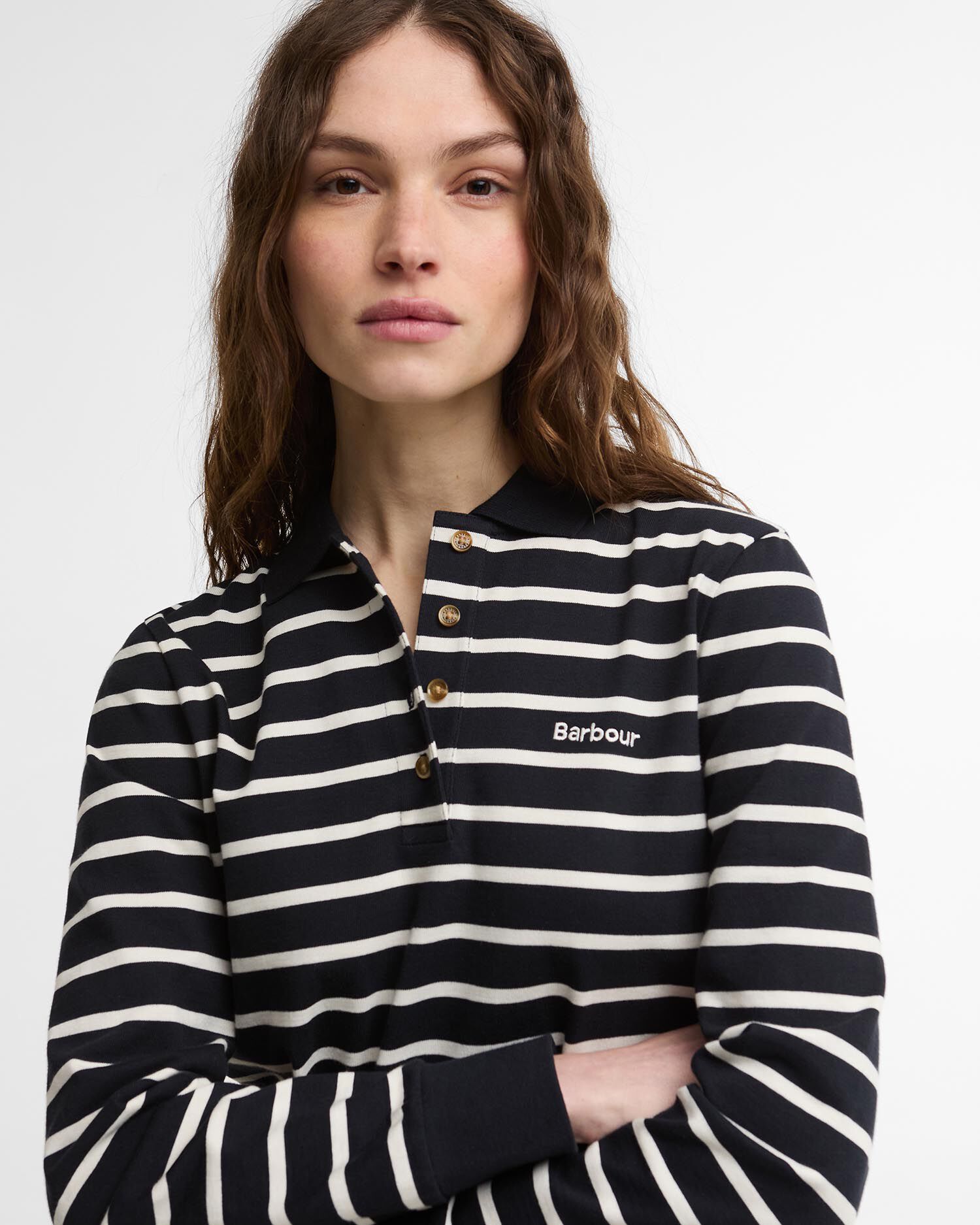 Camicia da rugby Ashwell con motivo a righe Dark Navy Stripe