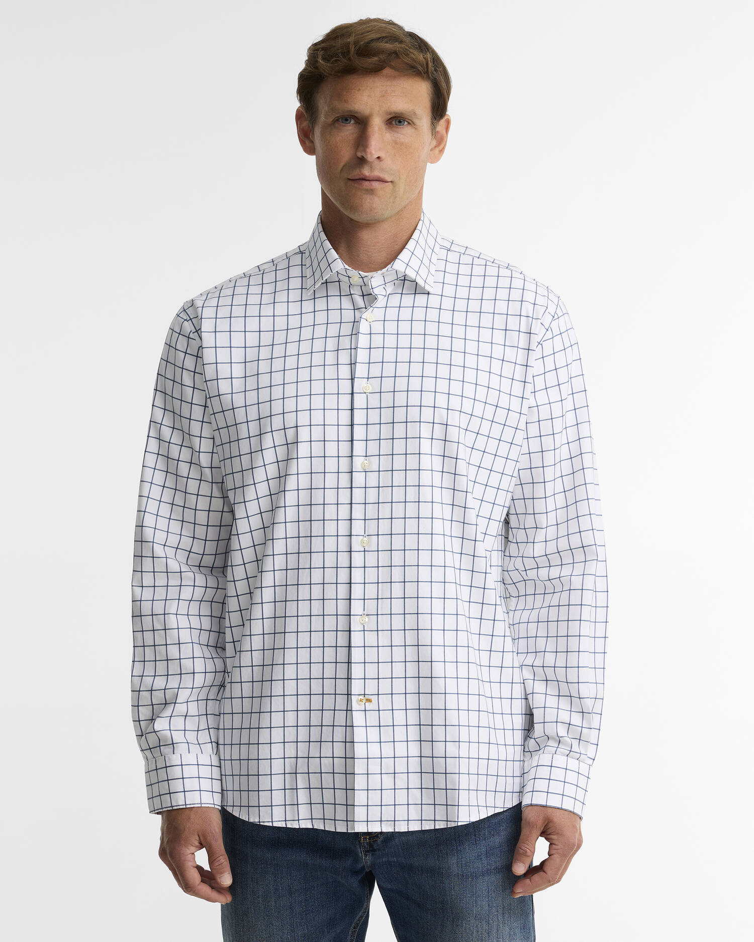 Hanstead Country Active Regular Long-Sleeved Shirt Classic Blue image number 0