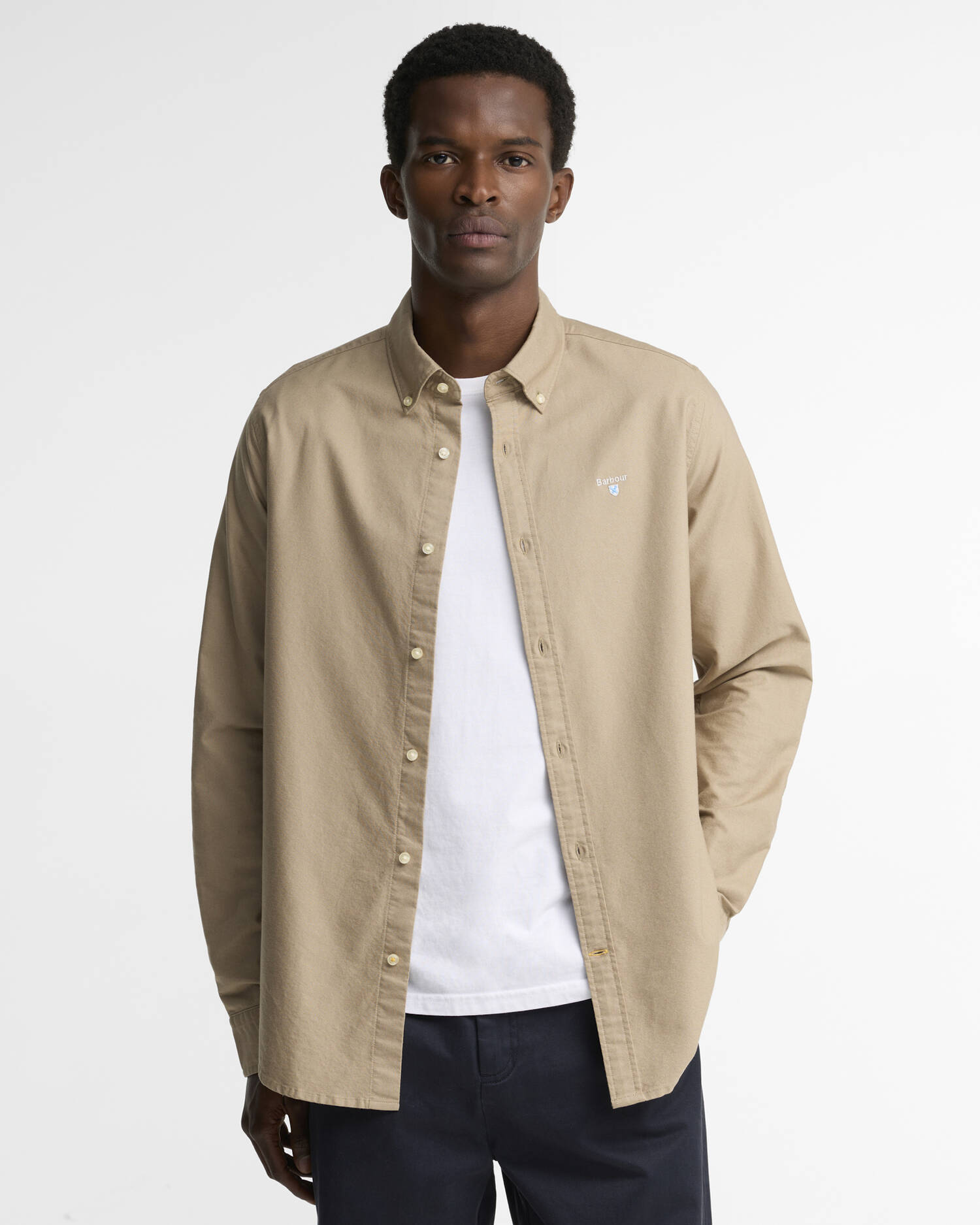 Camicia sartoriale Oxford Washed Stone image number 0