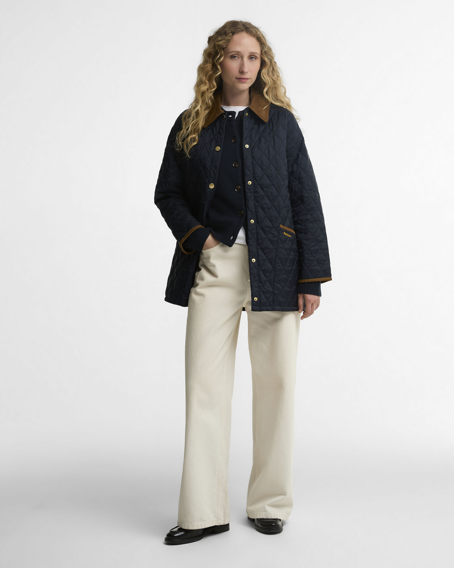 Steppjacke Icons Modern Liddesdale Dark Navy/Birchwood