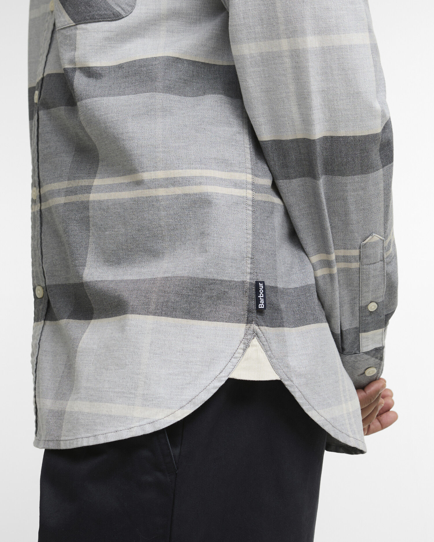 Camicia Mineral Dunoon in tartan con taglio classico Ice Granite