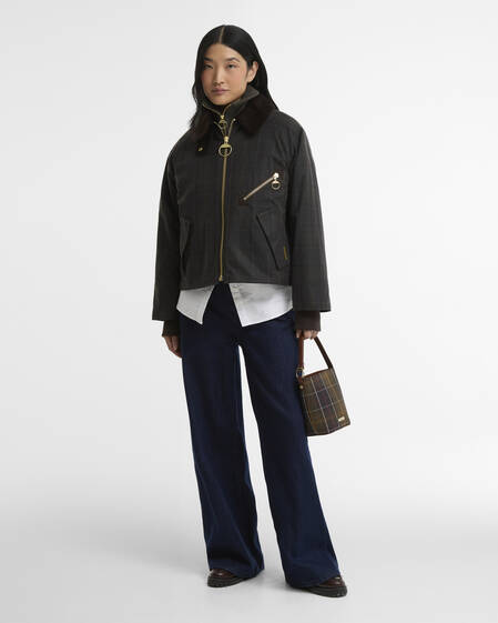 Arlene Checked Waxed Jacket Classic/Shadow Classic