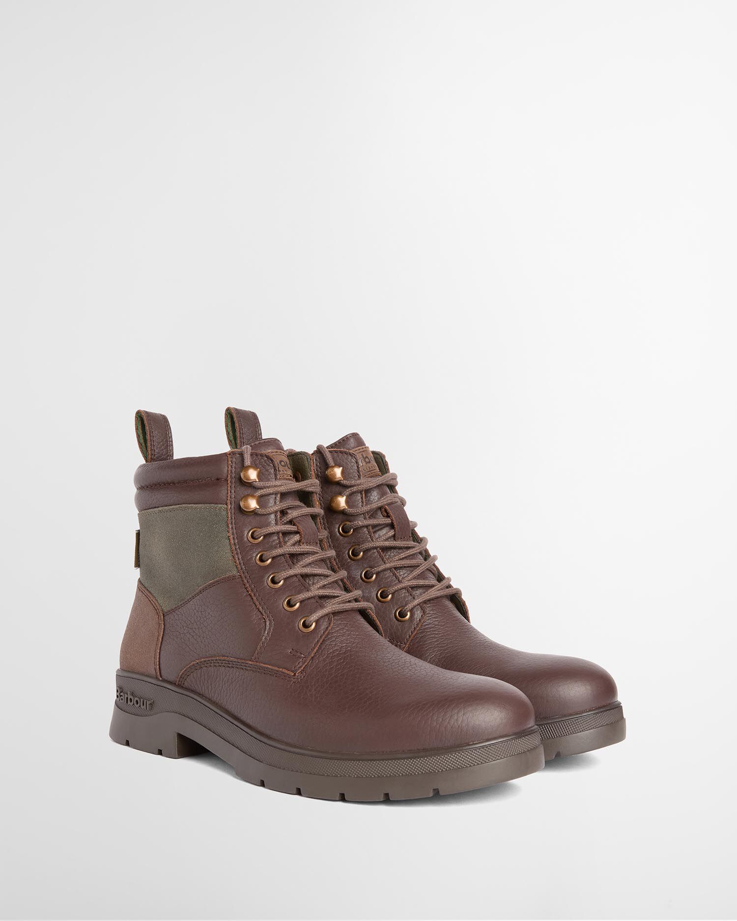 Barbour Schn&uuml;rstiefel Eslington Waterproof Dk Brown