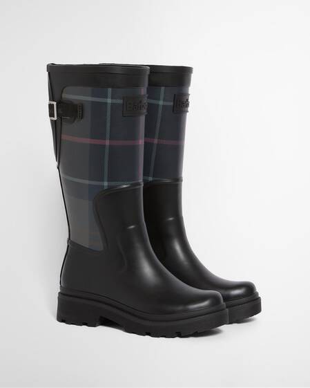 Stivali in gomma e tartan Dena Black/Shadow Tartan