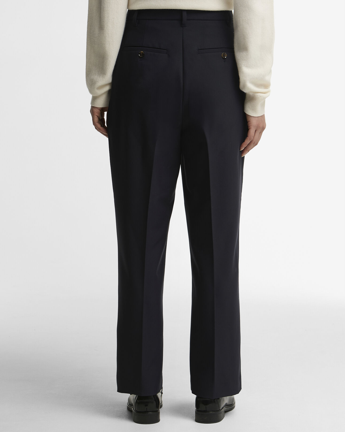 Barbour Hose Fawne Straight-Leg Dark Navy