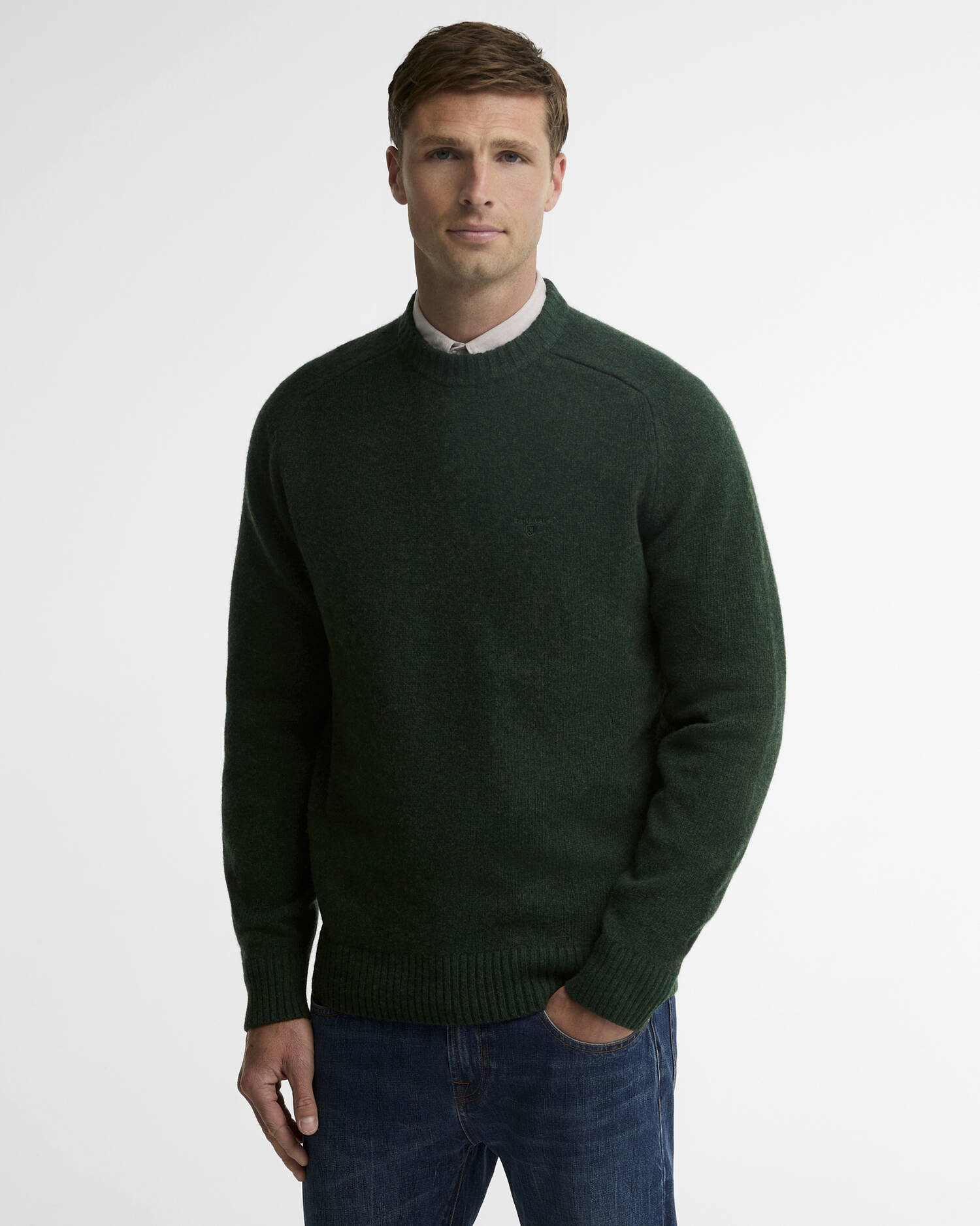 Newtown Crew Neck Jumper Sage image number 0