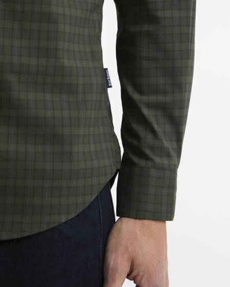 Harleton Tartan Tailored Long-Sleeved Shirt Pine Glen