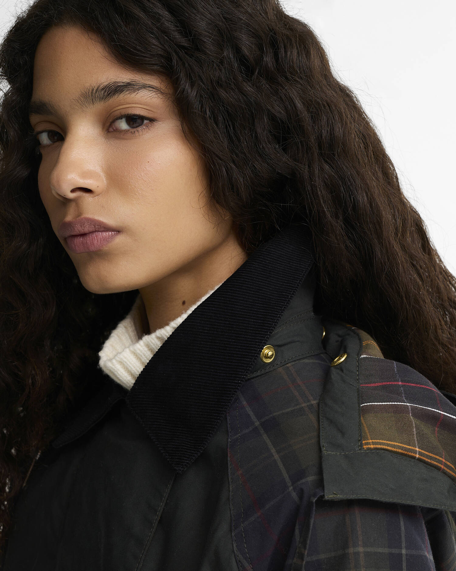 Barbour Freizeitjacke Elsie Shadow Classic/Dk Fern/Mixed Tartan image number 3