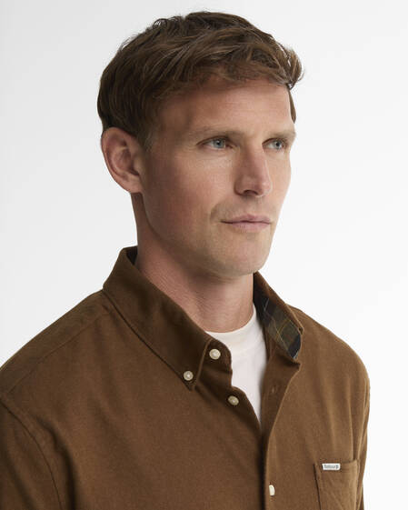 Sparrowhill Regular Long-Sleeved Shirt Dark Sand