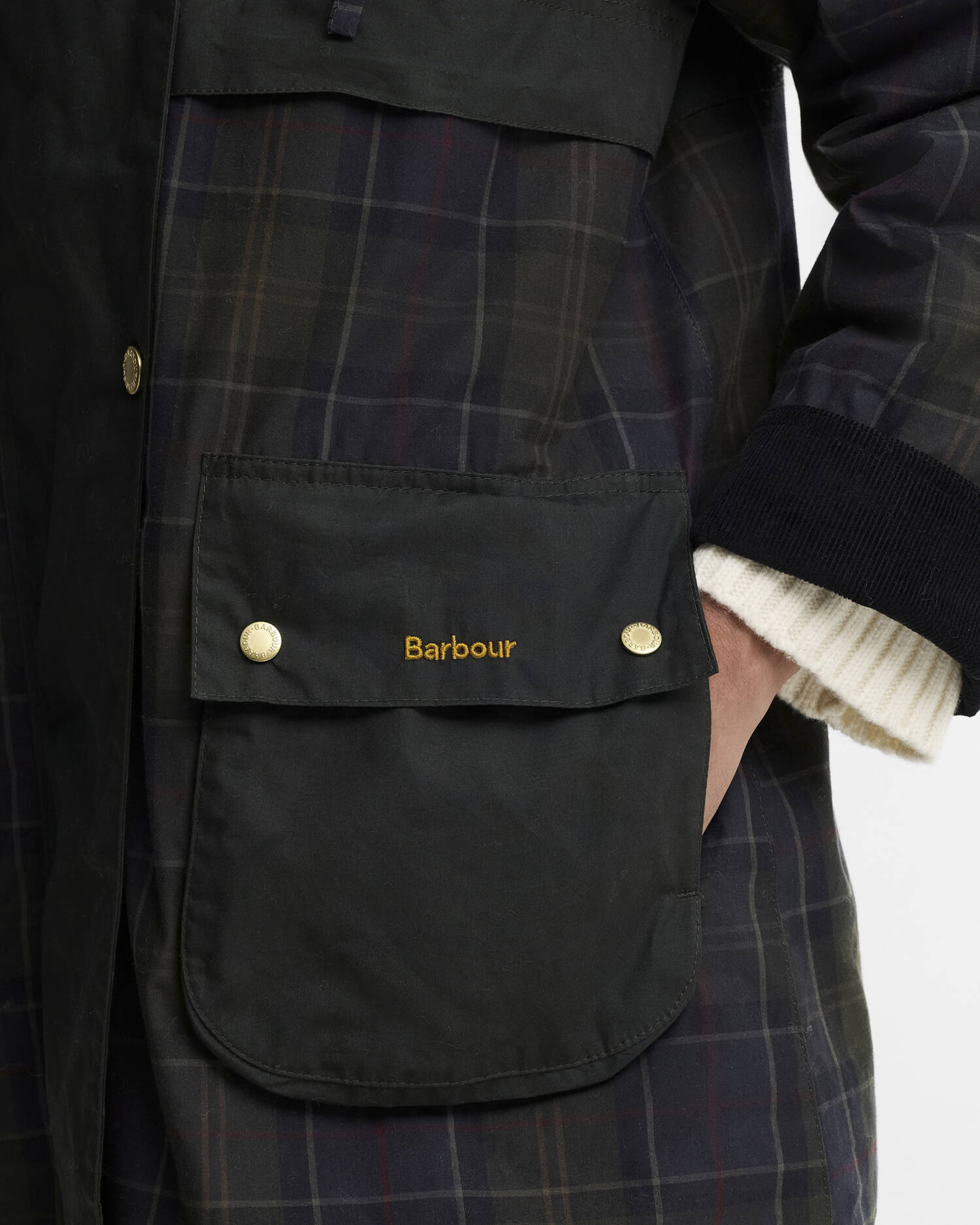Barbour Freizeitjacke Elsie Shadow Classic/Dk Fern/Mixed Tartan image number 5