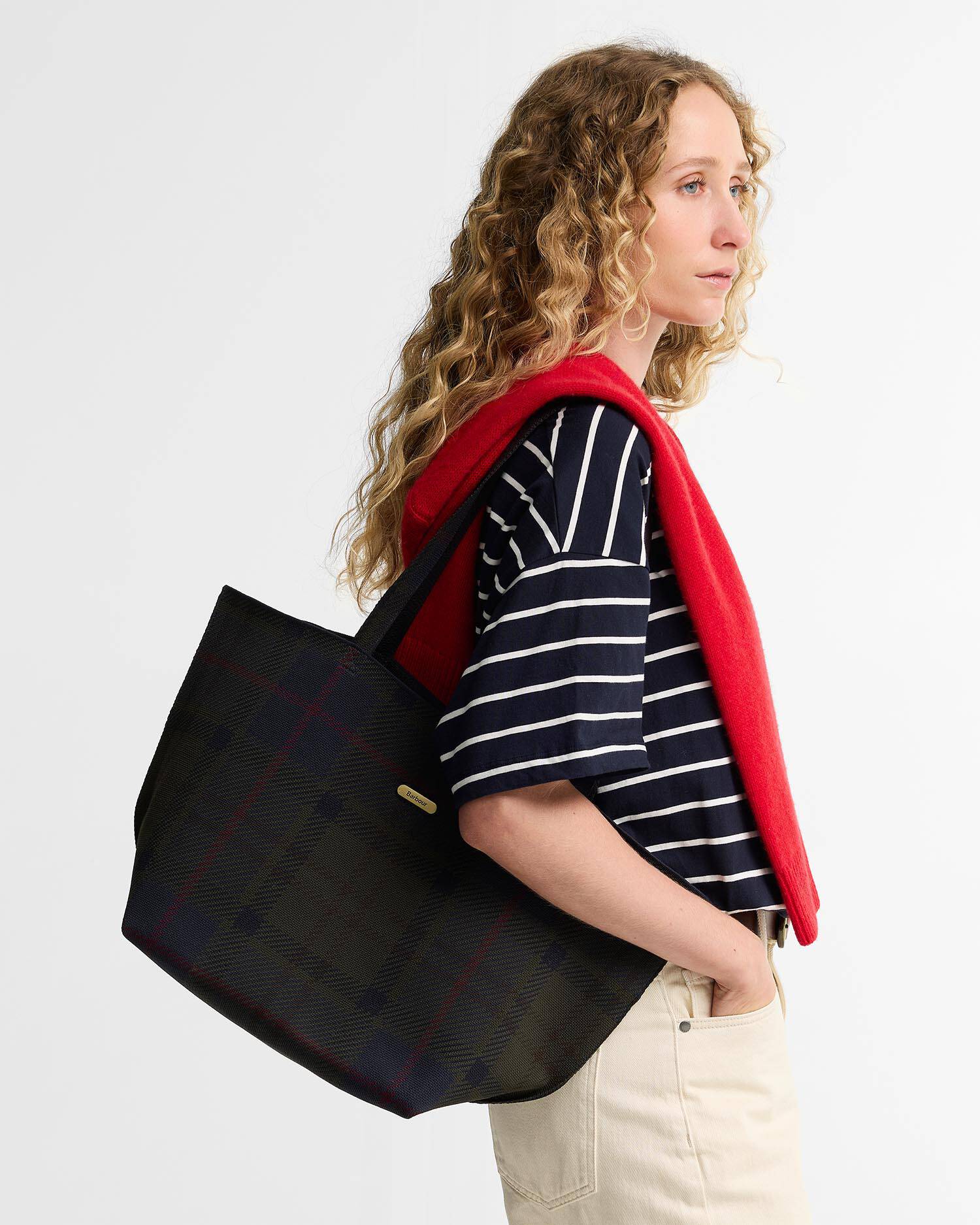 Layla Tartan Large Tote Bag Shadow Classic Tartan image number 2