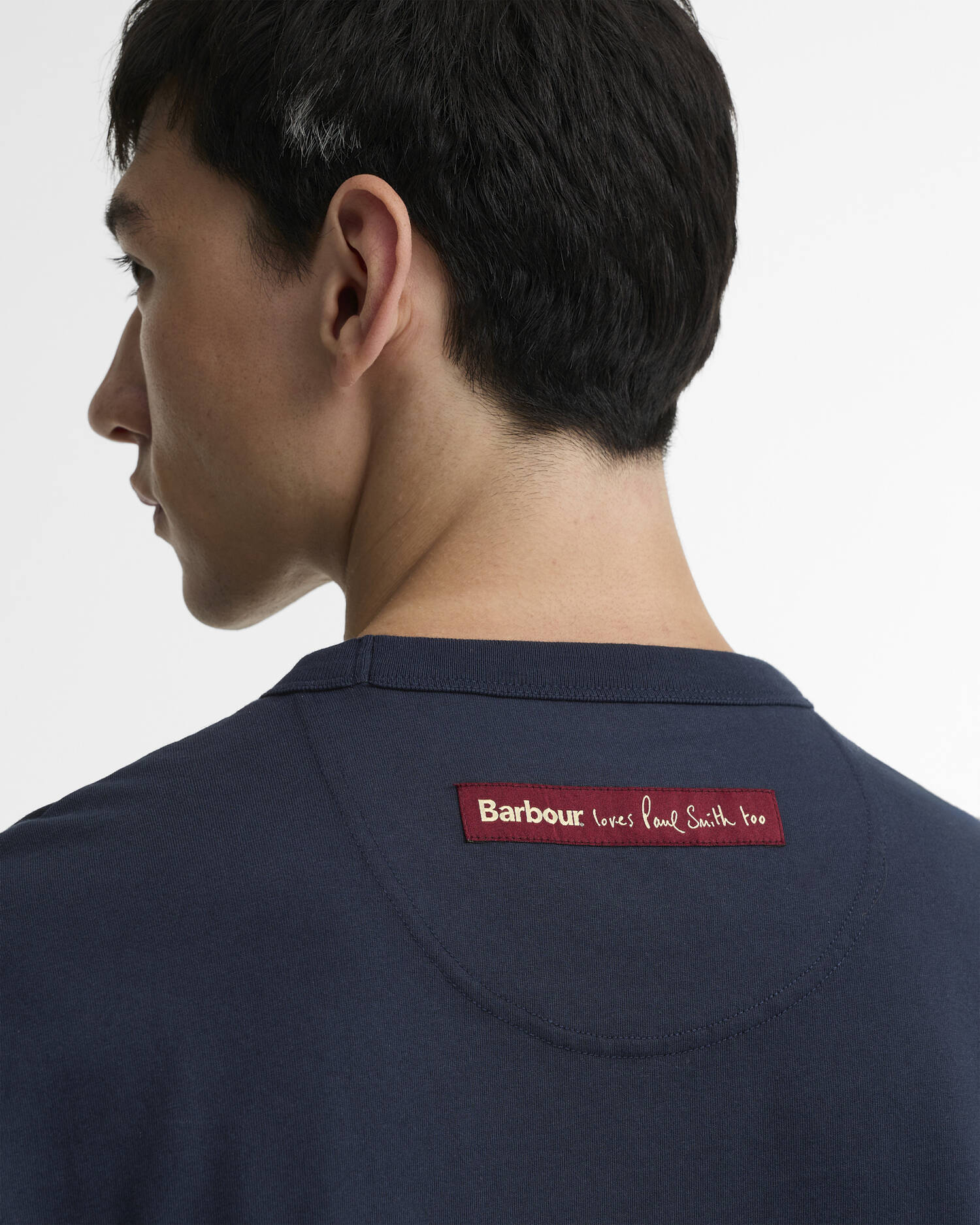 Paul Smith Loves Barbour Key Graphic T-Shirt Navy image number 4
