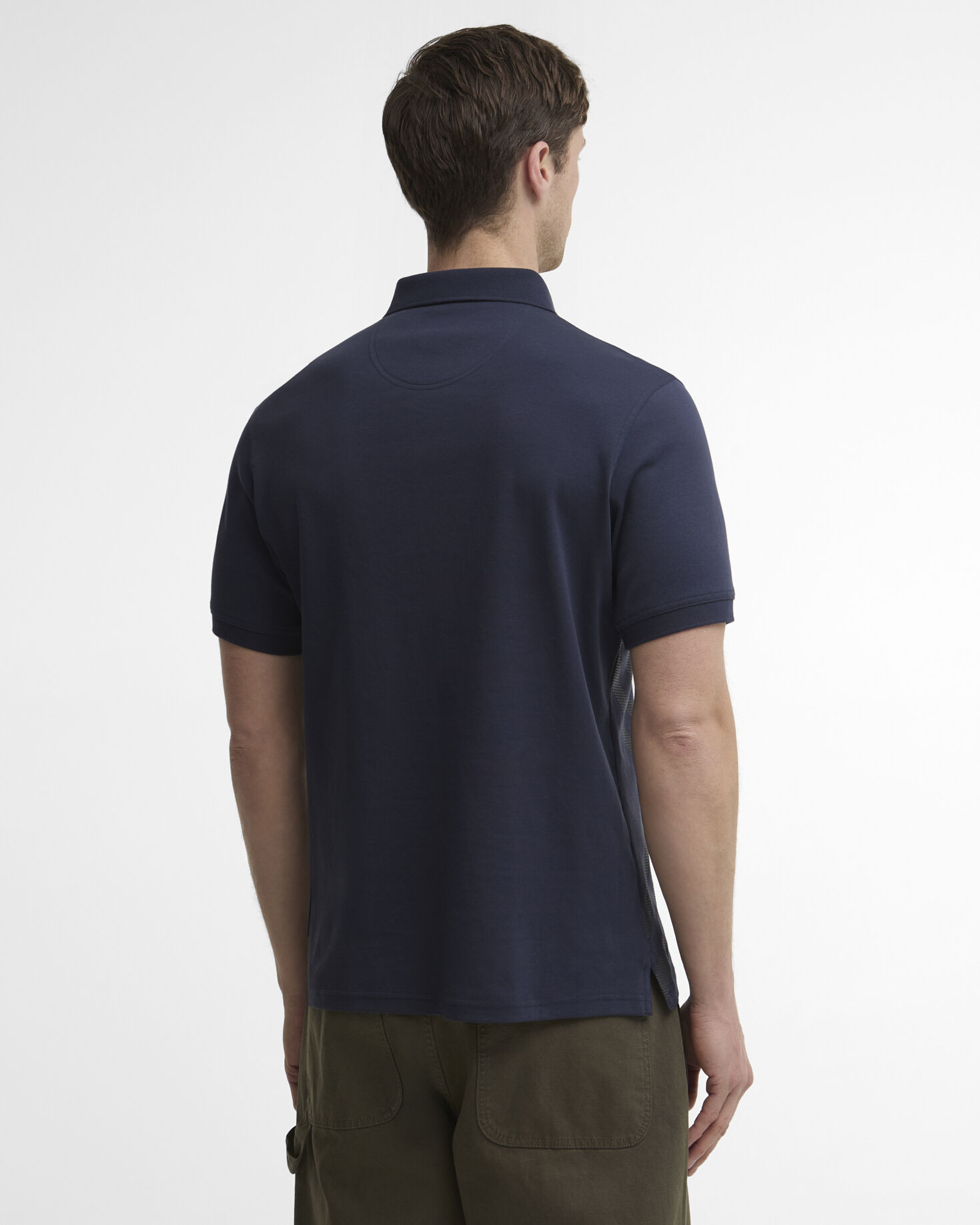 Tartan Bias Tartan Tailored Polo Shirt Navy