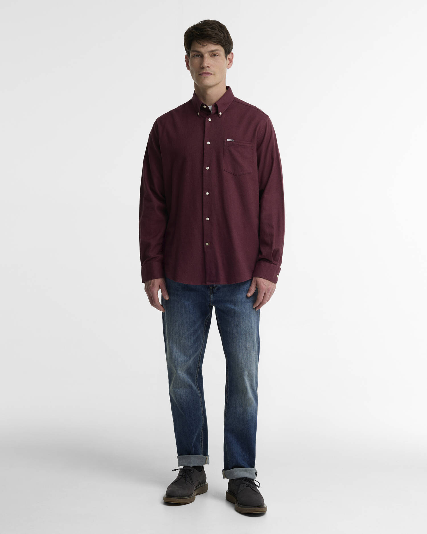 Sparrowhill Regular Long-Sleeved Shirt Dark Bordeaux image number 1