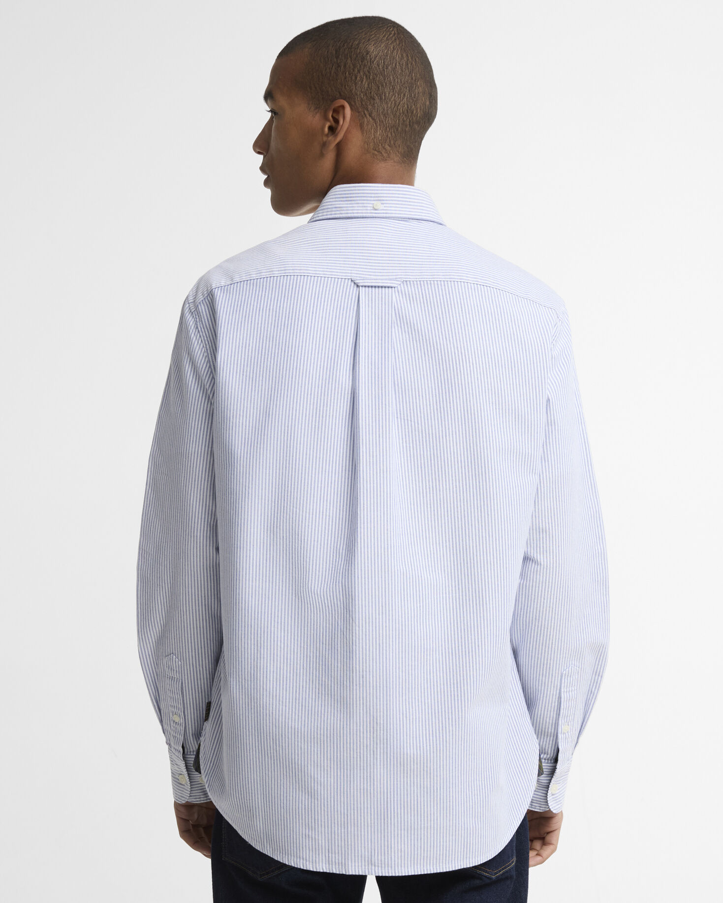 Camicia a maniche lunghe e righe con taglio classico Blue