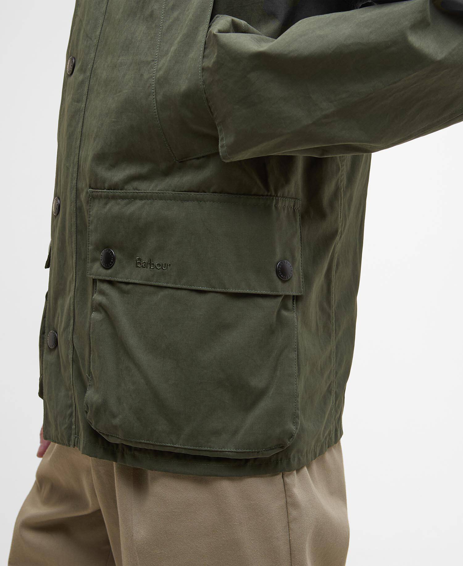 Peached Oversized Bedale Casual Jacket Sage image number 6