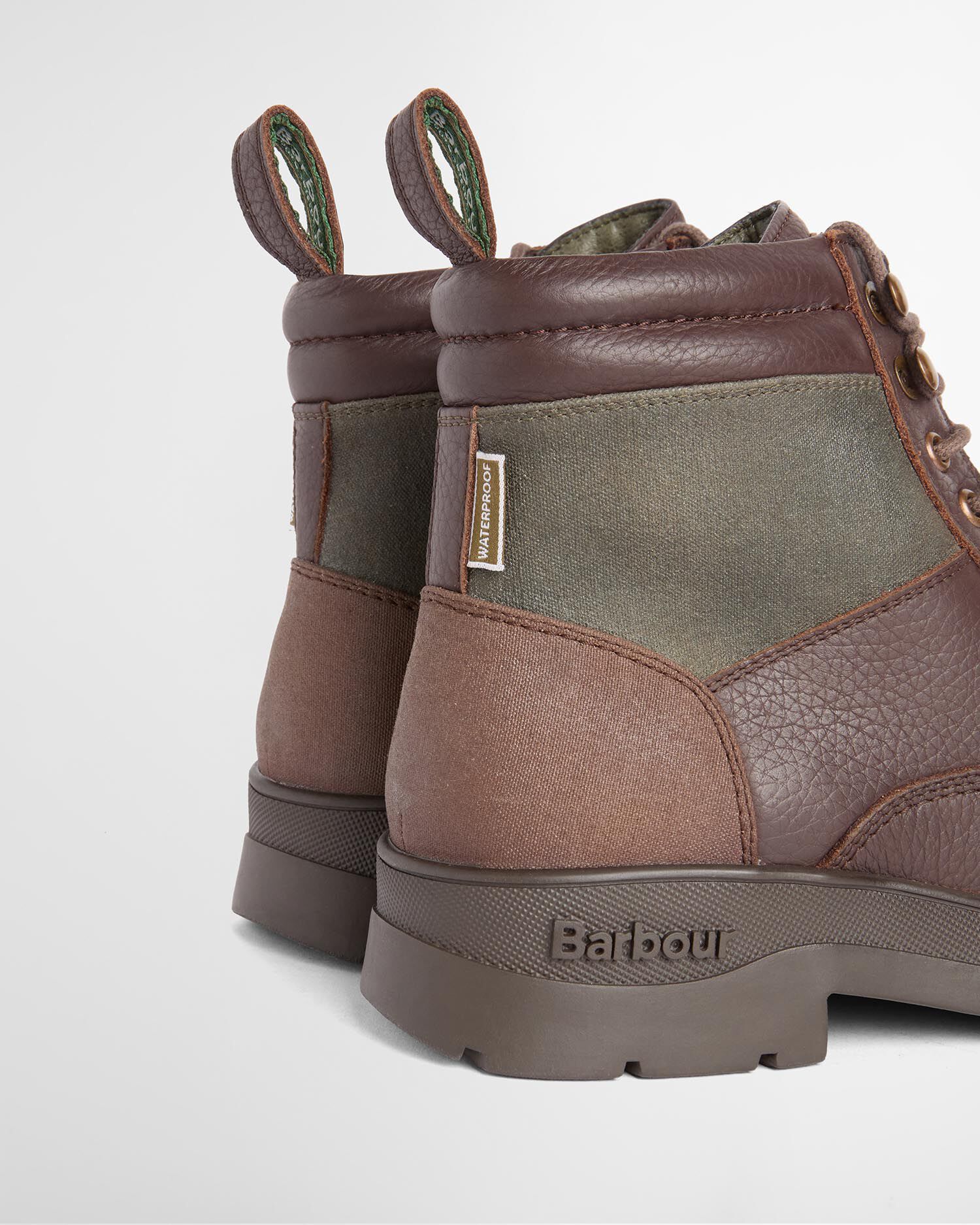 Barbour Schn&uuml;rstiefel Eslington Waterproof Dk Brown