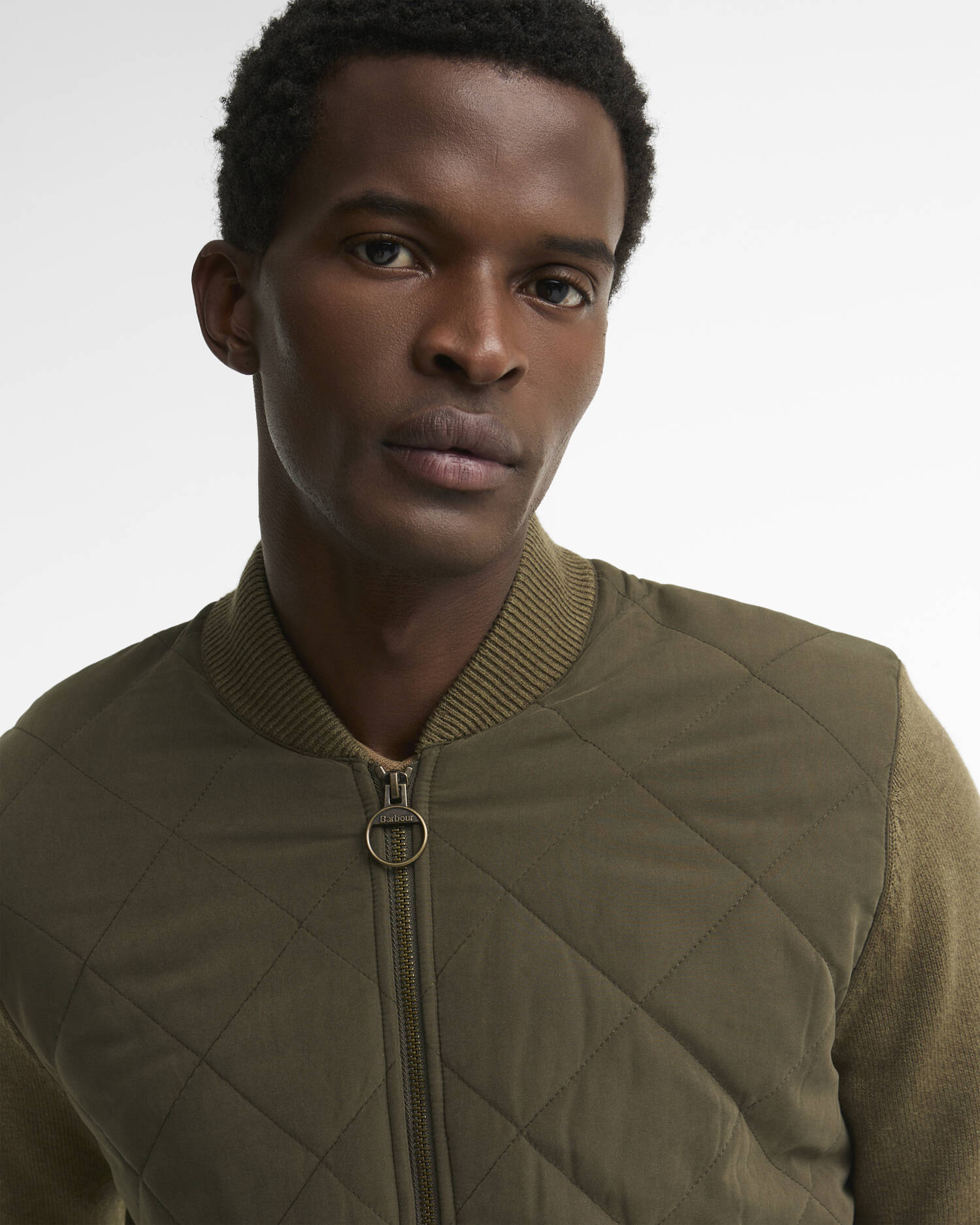 Barbour Steppjacke Front Olive image number 3