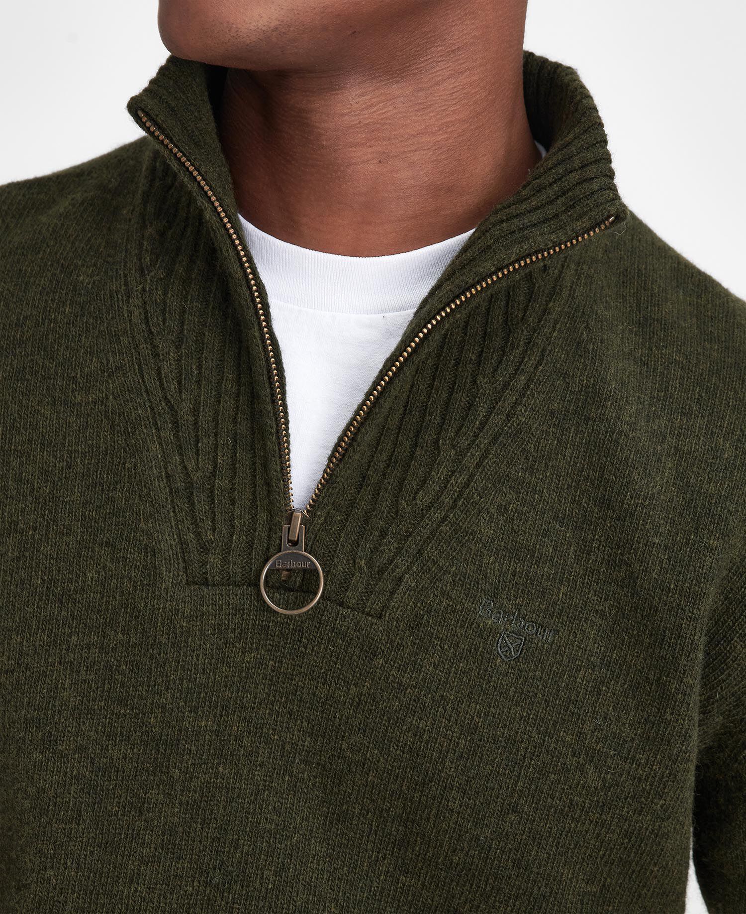 Essential Quarter-Zip Jumper Seaweed