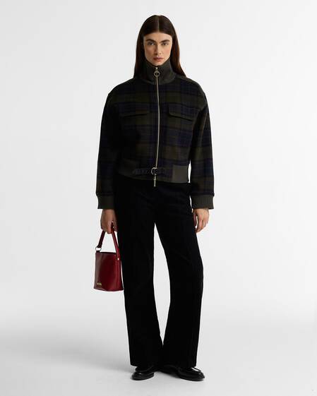 Barbour Ledertasche Cedar Mini Red